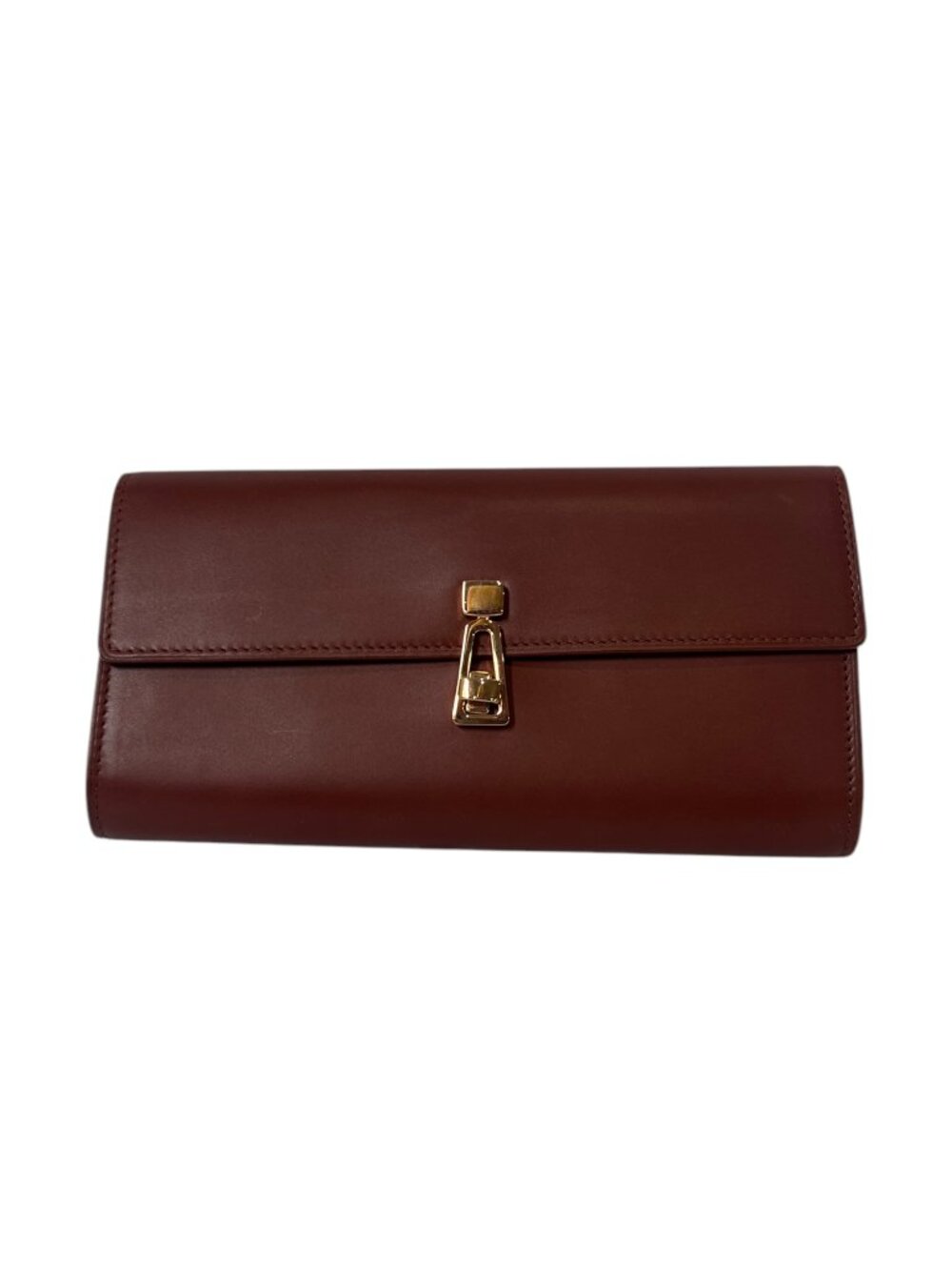 $1690 Gabriela Hearst Cognac Brown Leather Flap Phone Wallet